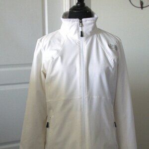The North Face Women's Full Zip Softshell Jacket Fleece Lined size Medium Ivory